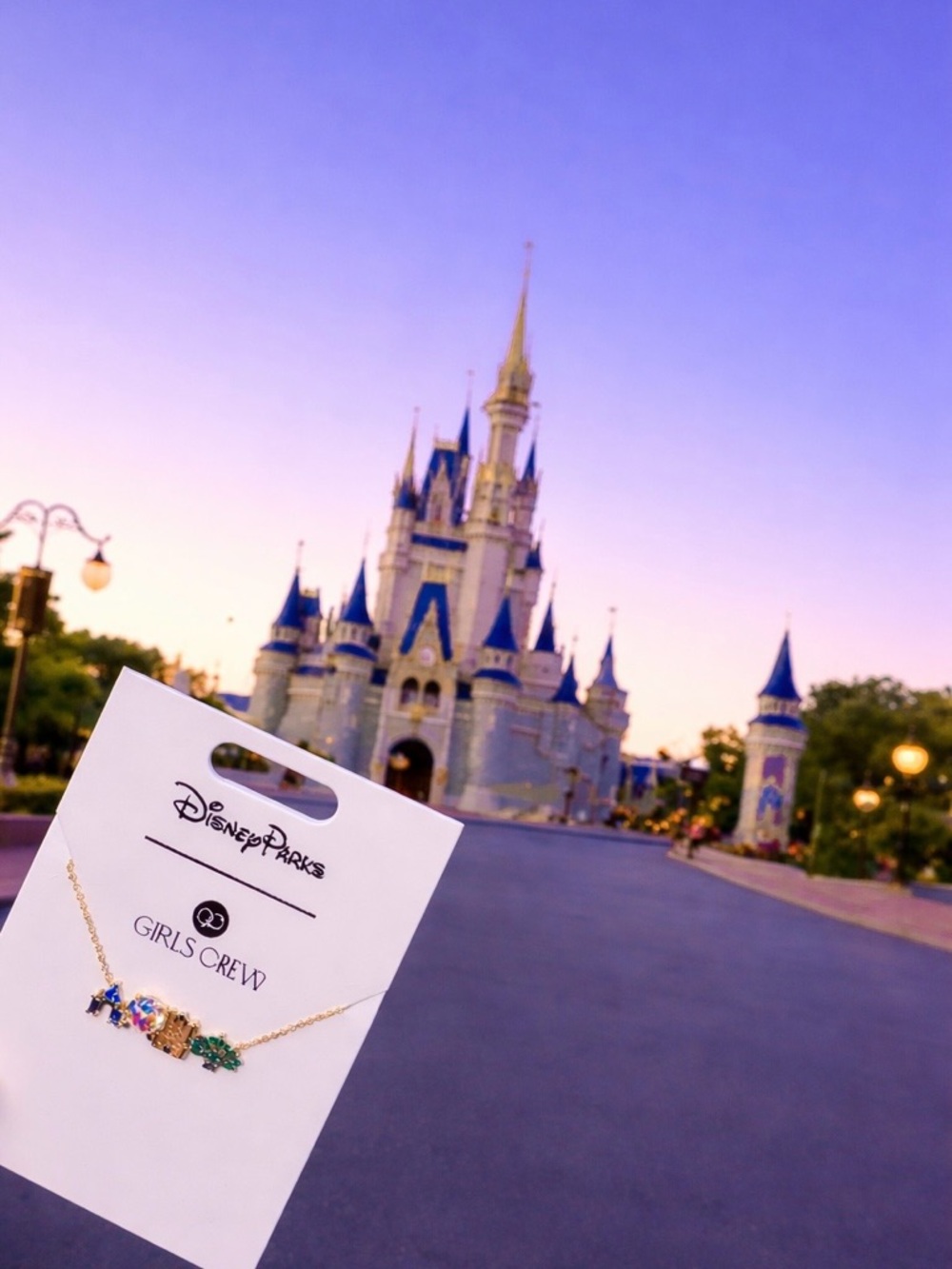 Disney Parks X Girls Crew Gold Four Park Icons Walt Disney World Dainty Necklace